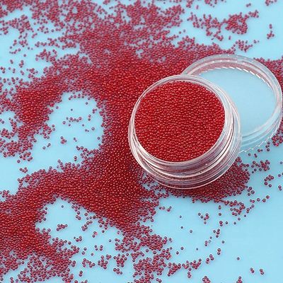DIY Nail Art أساسية شفافة مستديرة حبة زجاجية بلاستيكية ABS PET لملء الكرات الزجاجية ونماذج الزهور الاصطناعية