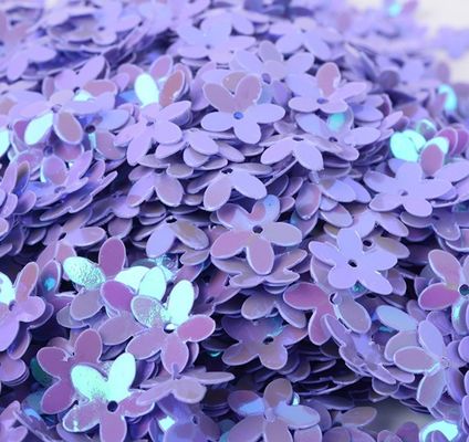 شقوق البنفسج المتلألئة مواد الفن الحرفية الخمسة أوراق زهرة فضفاضة حفل زفاف الأحذية Y3 10mm-20mm الأسهم التخرج عيد الحب