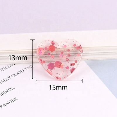 ملحقات DIY لحالات الهواتف 3D براقة الراتنج الحب القلب الشعر المقبس الحبل الفن موضوع ملاك نموذج الزجاج نافورة الحرف