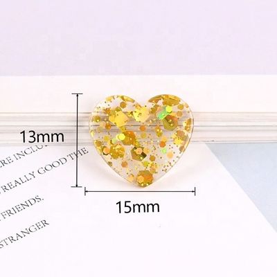 ملحقات DIY لحالات الهواتف 3D براقة الراتنج الحب القلب الشعر المقبس الحبل الفن موضوع ملاك نموذج الزجاج نافورة الحرف