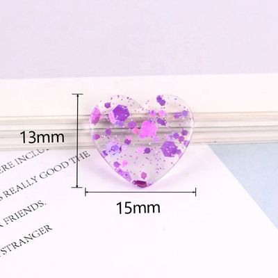 ملحقات DIY لحالات الهواتف 3D براقة الراتنج الحب القلب الشعر المقبس الحبل الفن موضوع ملاك نموذج الزجاج نافورة الحرف