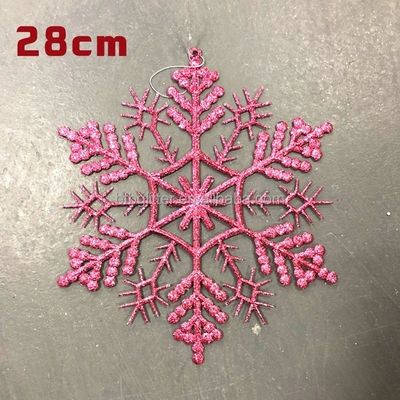 28CM 35CM كريسمس نقانق الثلج الزينة الشكل اللمعان الزخارف المعلقة للخارج والعطلات ديكور صديقة للبيئة