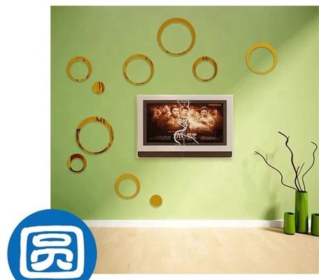 الديكورات المنزلية. الهدايا الدائرية أكريليك ثلاثية الأبعاد ملصقات الجدار المرآة لغرفة المعيشة غرفة نوم التلفزيون خلفية الجدار