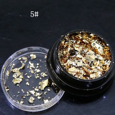 المانيكير الياباني الصفائح الرقيقة للغاية مسحوق البلاتين الليزر اللمعان رقائق من ورق الأظافر لتصميم فاخر ومثير للنظر