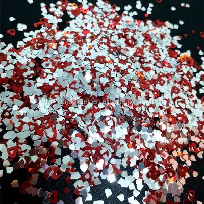 المقاومة للمذيبات عيد الحب البريق فضفاض بوليستر شونكي البريق بكمية كبيرة لفن الأظافر