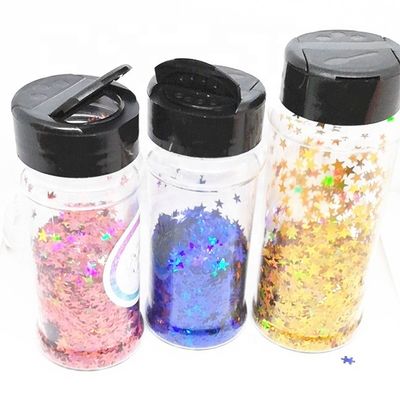 1 أوقية 2 أوقية 3 أوقية 5 أوقية حاويات اللمعان مع Black Lid Sifter و Open Cap Print Method 1 color Shakers