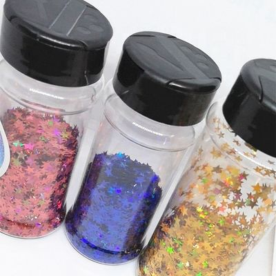 1 أوقية 2 أوقية 3 أوقية 5 أوقية حاويات اللمعان مع Black Lid Sifter و Open Cap Print Method 1 color Shakers