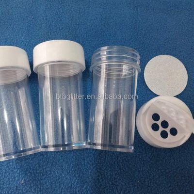 1 أوقية 2 أوقية 3 أوقية 5 أوقية حاويات اللمعان مع Black Lid Sifter و Open Cap Print Method 1 color Shakers