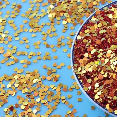 آلاف الخيارات المقدمة السكوينات 3 ملم الشكل قلب الخوخ المختلطة اللمعان مادة بي في سي للأدوات الفنية