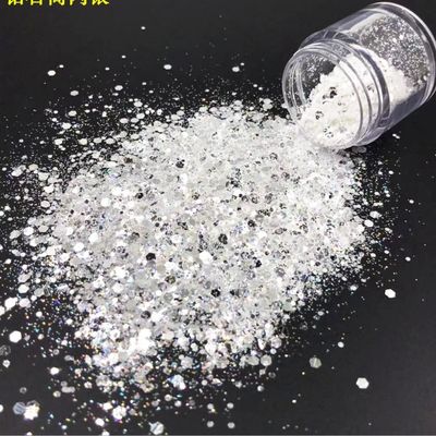 إمدادات العطلات الأخرى سلينكي غليتر الفضة التجميلية المعدنية فائقة الدقة والغليتر الكسري لمشاريع DIY