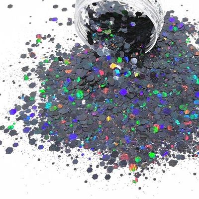 البهارات الملونة مسحوق فن الأظافر الحرفيات الزخارف الداخلية لعيد الميلاد العطلات البوليستر الهولوغرافي خليطات شونكي بكمية كبيرة
