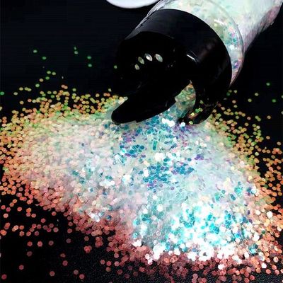 مناسبة عيد الميلاد البراقة البراقة الكمية الدقيقة مسحوق البراقة للوحة البوليستر الحرفية البراقة في مجموعة متنوعة من الألوان