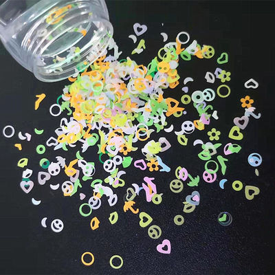 12 ألوان نابضة بالحياة للقيام بالأشياء بنفسك Glitz Galore خليطات مستوى التجميل Glitter Shapes Neon Color Glitter Sequins في مواد صديقة للبيئة