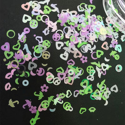 12 ألوان نابضة بالحياة للقيام بالأشياء بنفسك Glitz Galore خليطات مستوى التجميل Glitter Shapes Neon Color Glitter Sequins في مواد صديقة للبيئة