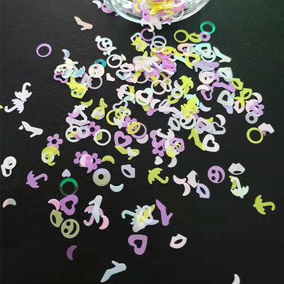 12 ألوان نابضة بالحياة للقيام بالأشياء بنفسك Glitz Galore خليطات مستوى التجميل Glitter Shapes Neon Color Glitter Sequins في مواد صديقة للبيئة