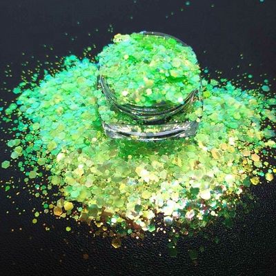 المكياج القنبلة الجنية الفن الأظافر الأساسية باركلي إيريدسانس خليط شيكي شكل كروم براقة في السكوينات بكميات كبيرة للجمال