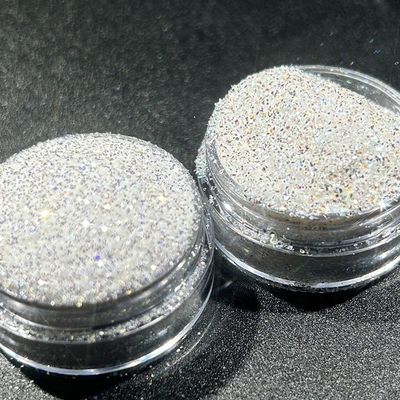 مقاس DIY غبار الماس براقة فضة براقة مسحوق تبرز حفلة الماكياج