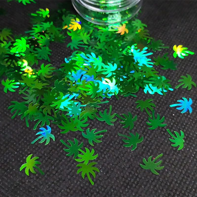 Polyester Palm Tree Glitter Coconut Glitter Shape Die Cutting Printing and Coconut Shape with Polyester Material