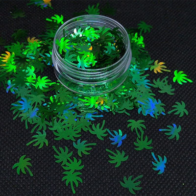 Polyester Palm Tree Glitter Coconut Glitter Shape Die Cutting Printing and Coconut Shape with Polyester Material