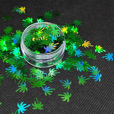 Polyester Palm Tree Glitter Coconut Glitter Shape Die Cutting Printing and Coconut Shape with Polyester Material