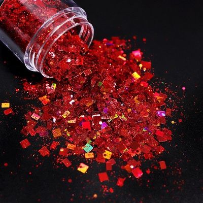 الزينة الداخلية الملمع الكثيف مسحوق بي تي مادة هكساجونية شكل أظافر الزخرفة الإمدادات لعيد الميلاد هكساجون مختلطة