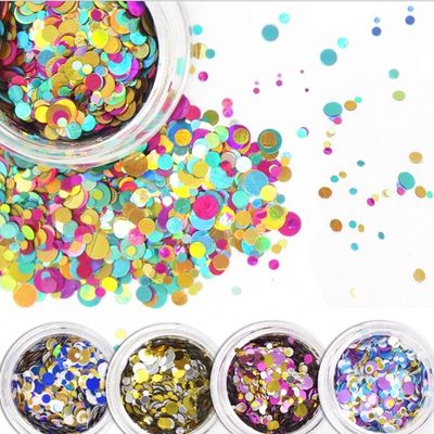 مناسبة عيد الشكر 1mm2mm3mm عينة مجانية قطرات سكوين مزيج براقة لظافر الوجه الجسم