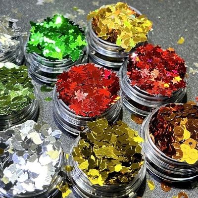 مقاومة درجات الحرارة العالية 180-200 درجة مئوية التخرج الحدث 6 أشكال بتال براقة للكاكتوس ورقة القيقب والنظارات